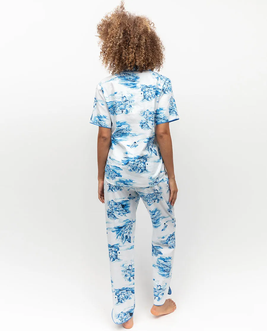 Donna Santorini Print Pyjama Set