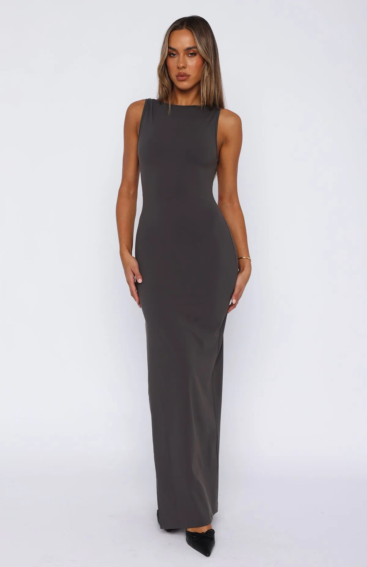 Don't Want To Be Apart Maxi Dress Charcoal