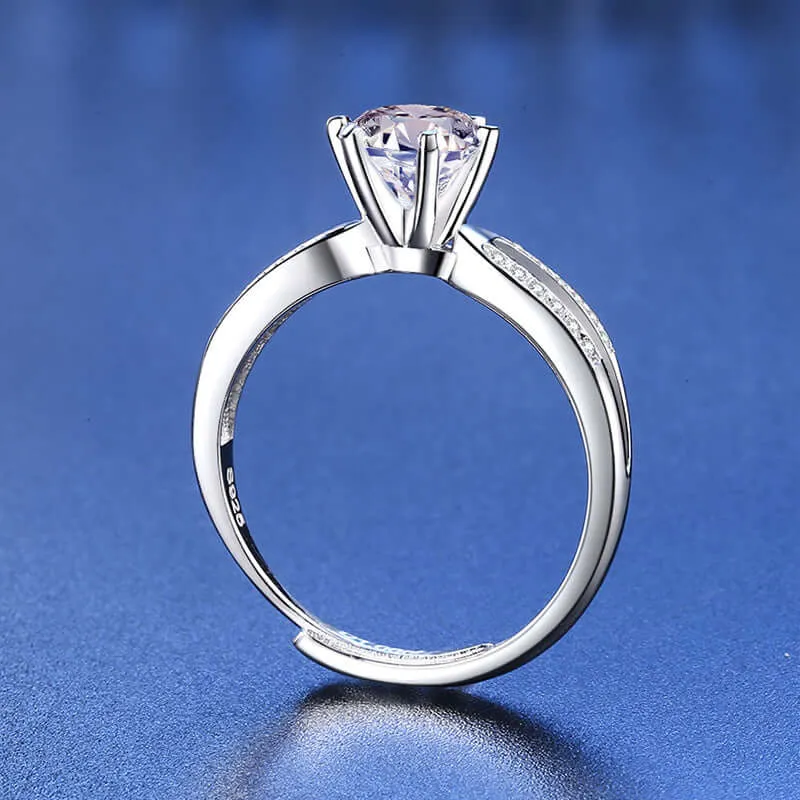 Double Row Moissanite Ring