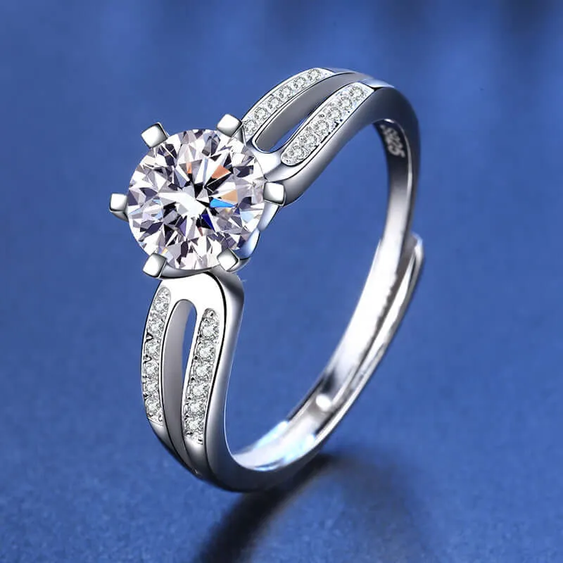 Double Row Moissanite Ring