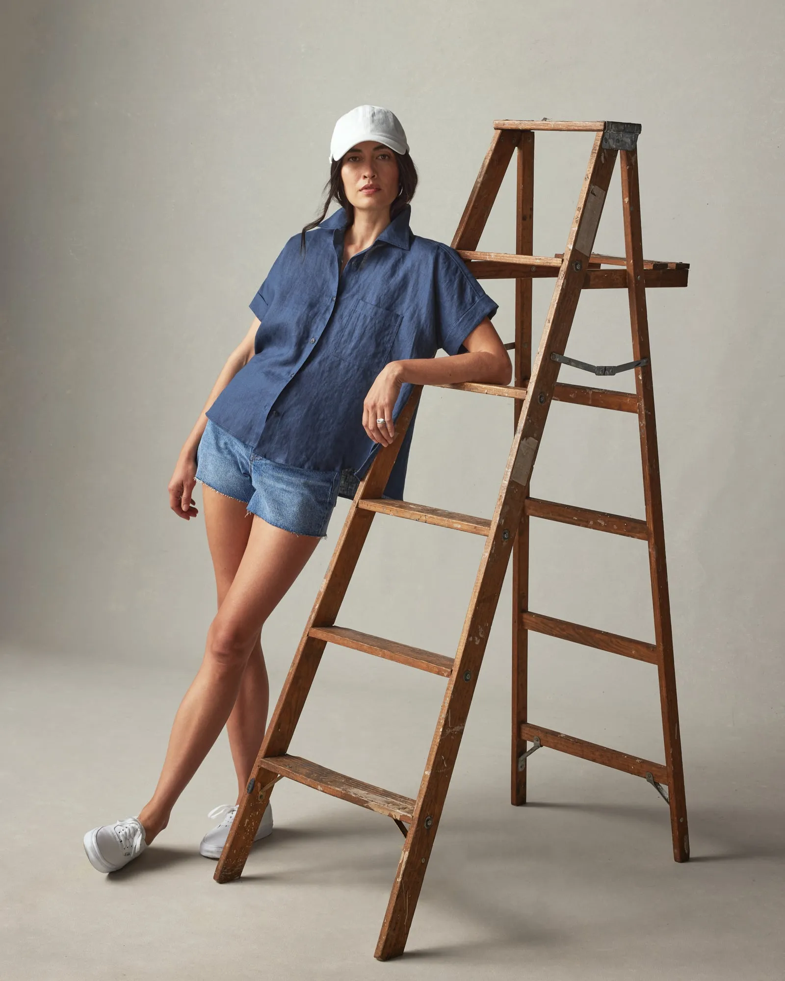 Easy Linen Shirt - Nautical Blue