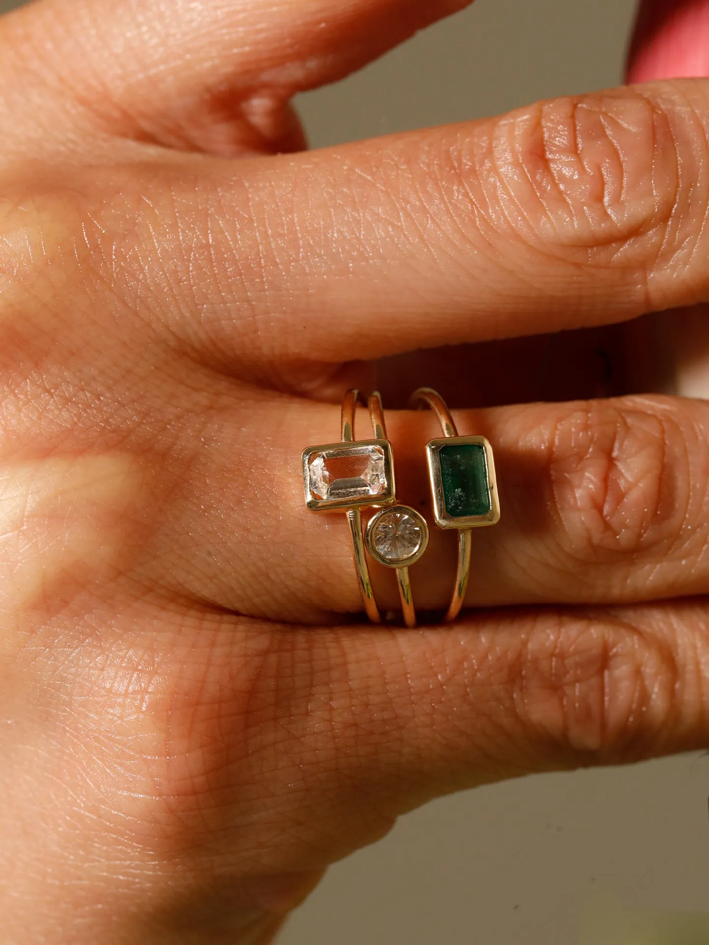 Emerald Cut Bezel Ring VI