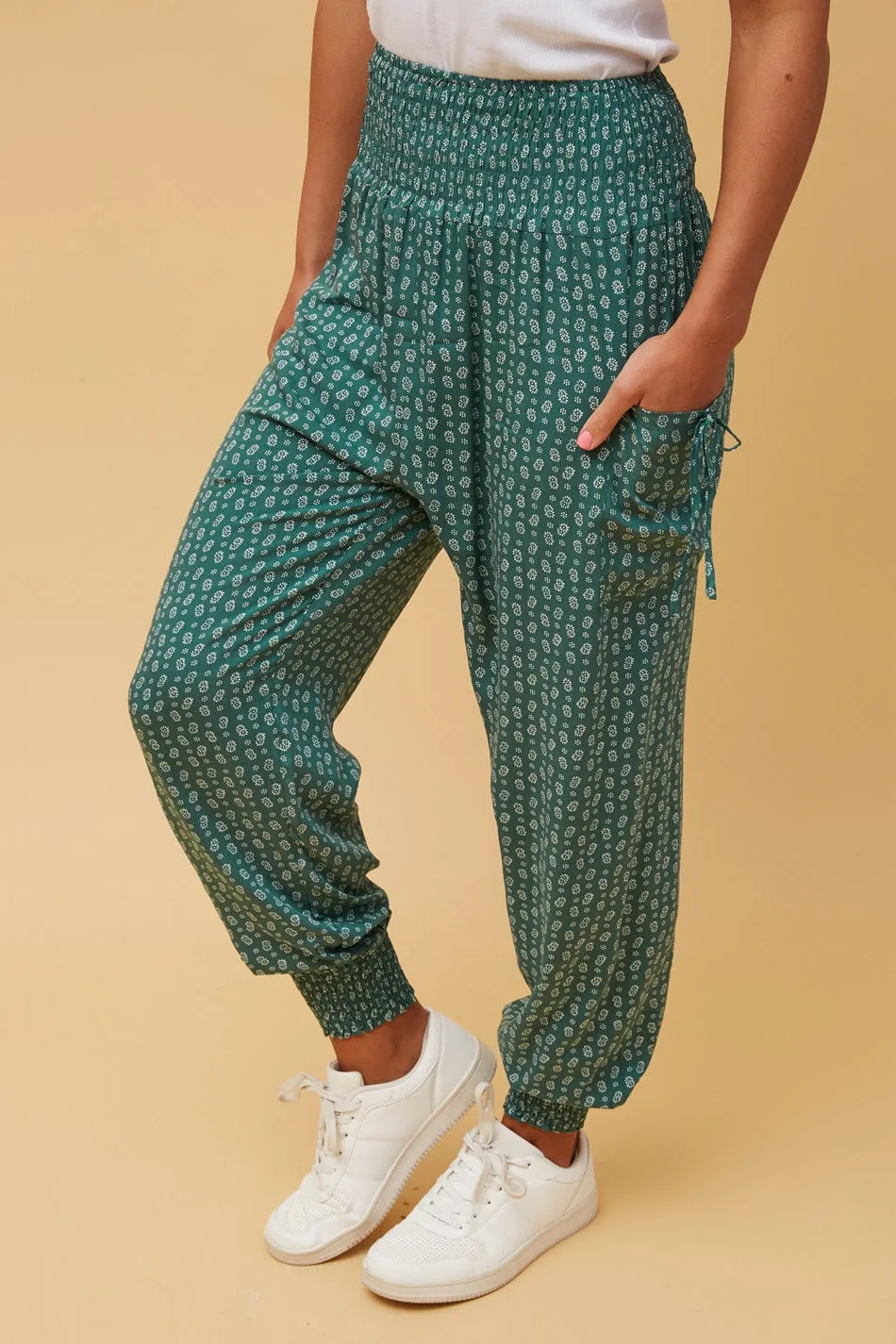 FLORAL BOHO HAREM PANTS