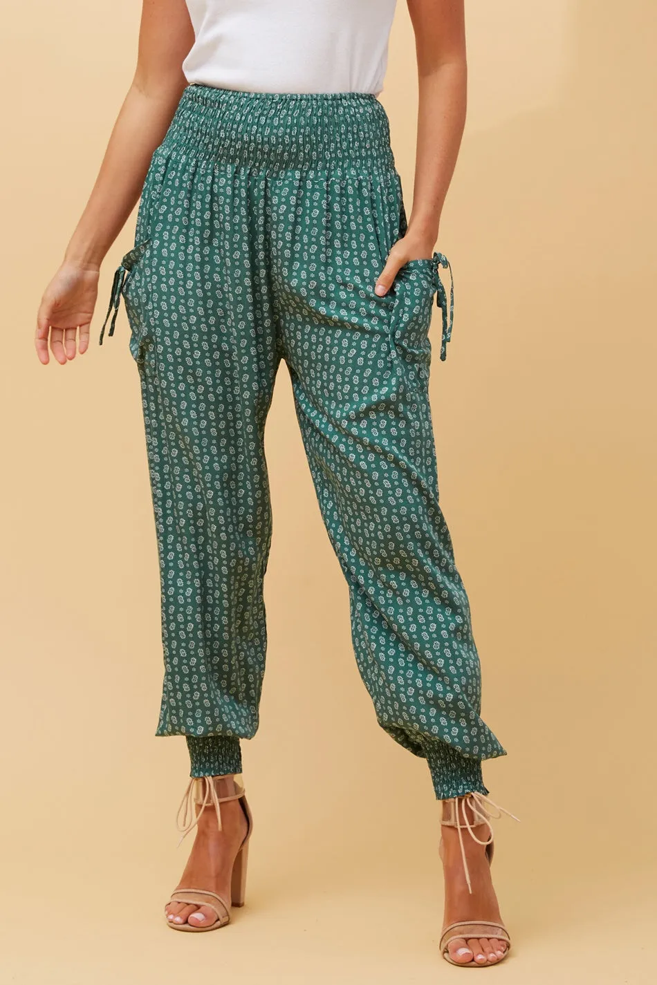 FLORAL BOHO HAREM PANTS