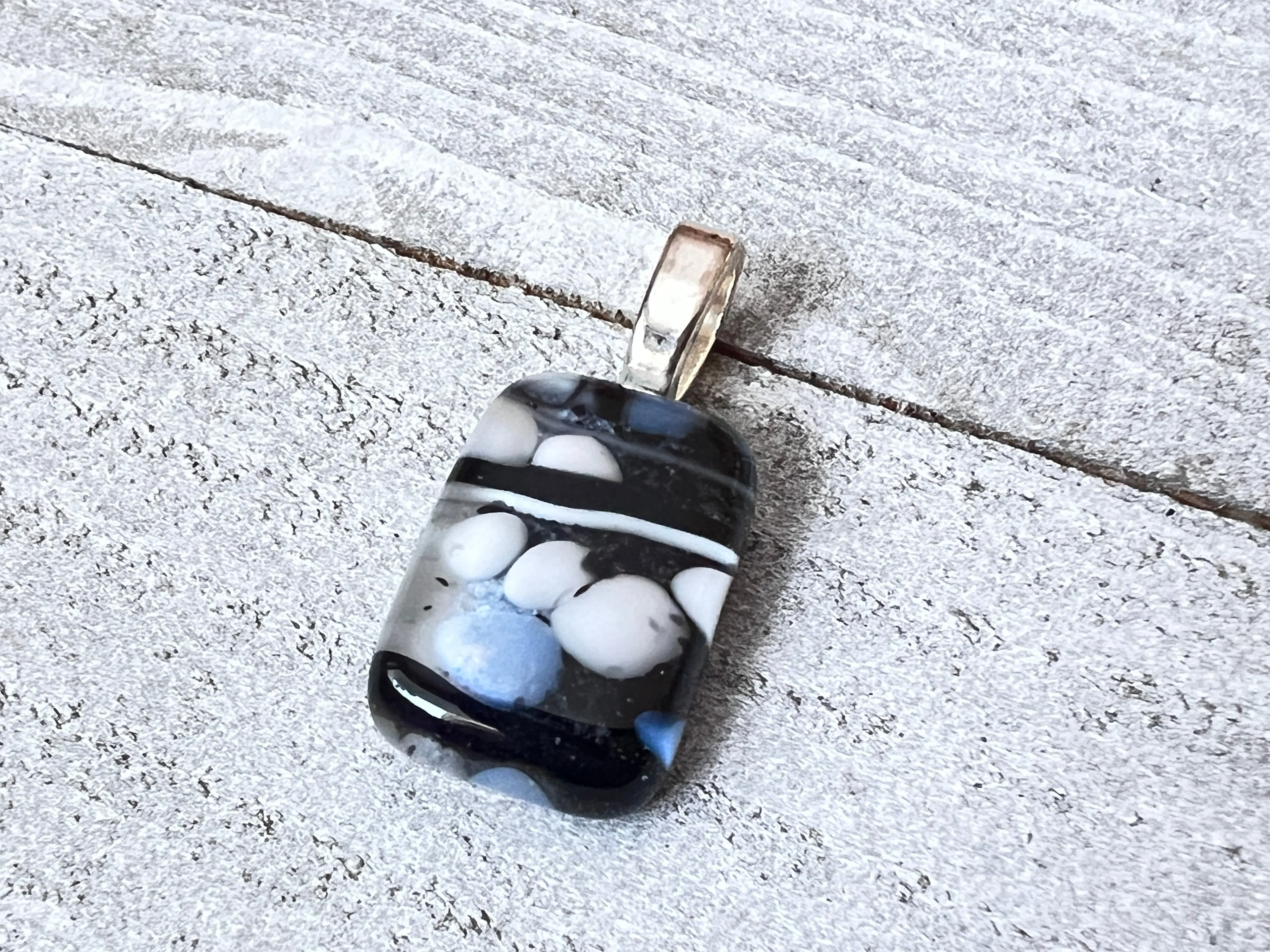 Fused Glass Mini Pendant~Be Bold