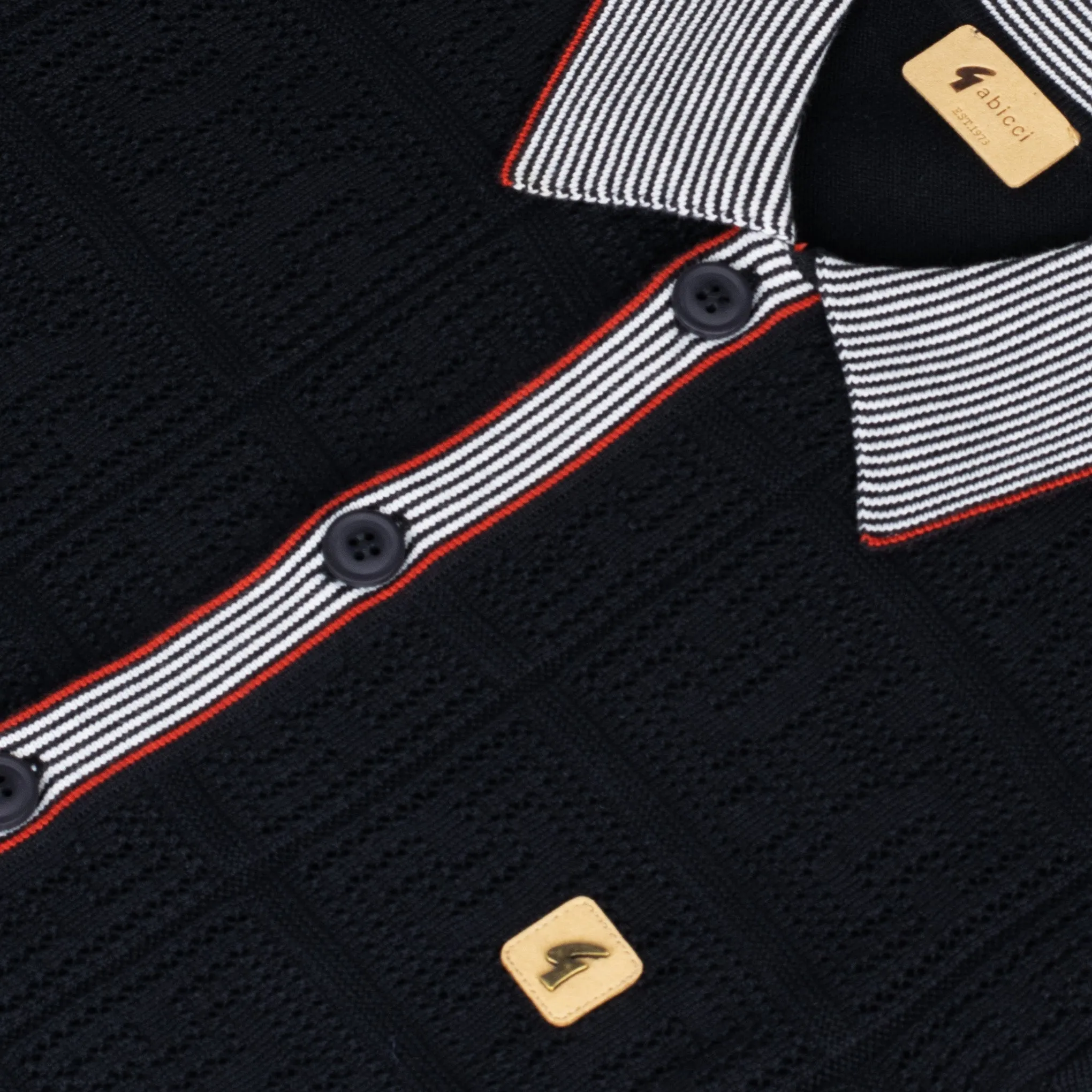 Gabicci Vintage Soul Knit Polo Shirt Navy