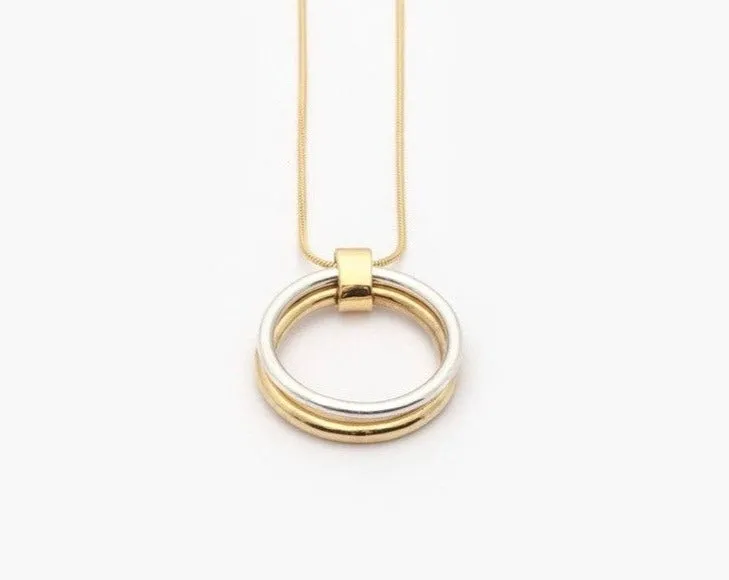 Gold-Vermeil & silver necklace / ECLIPSE