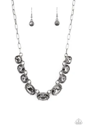 Gorgeously Glacial - Black Paparazzi Necklace