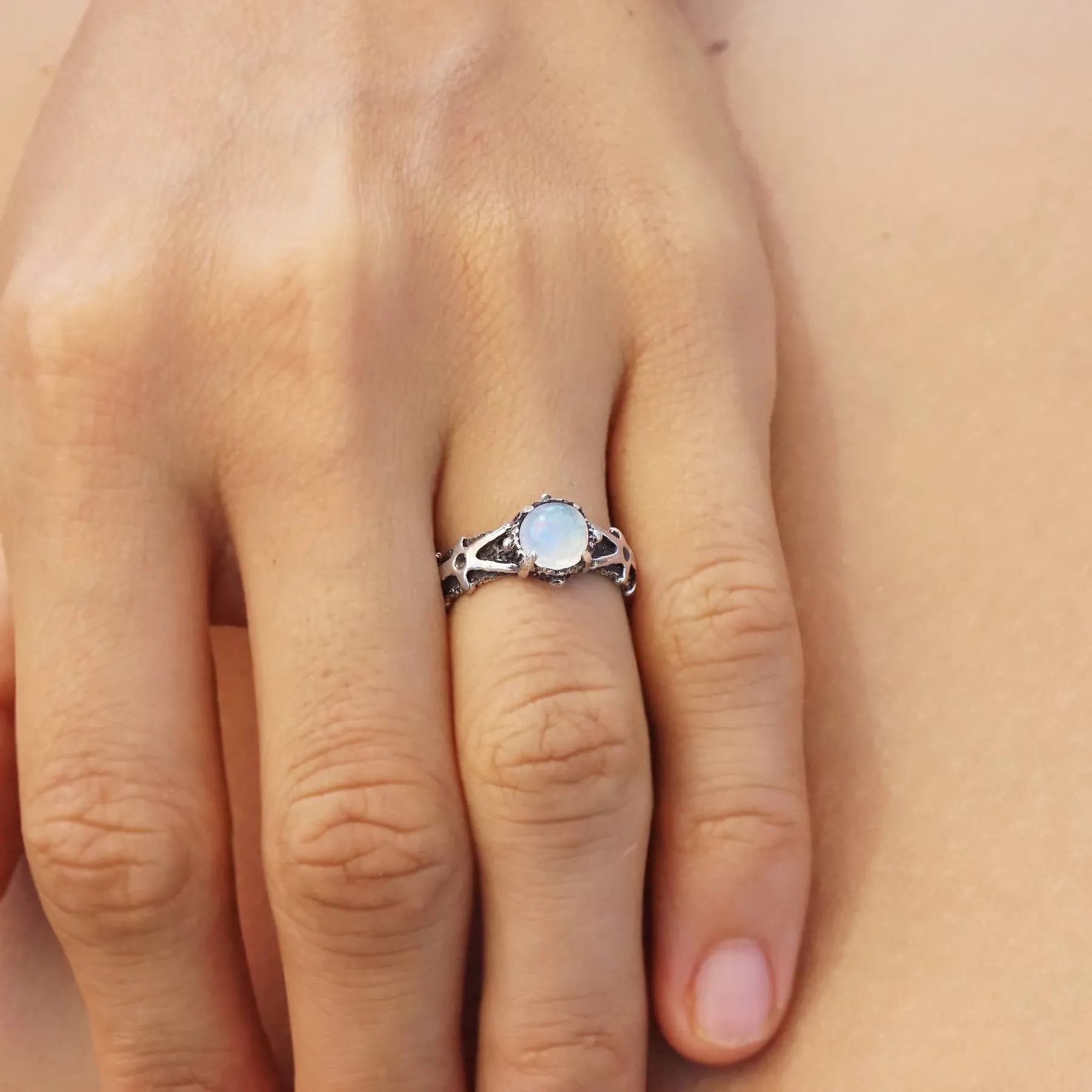 Gothic Moonstone ring ELIZ