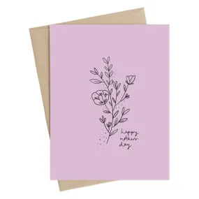 Happy Mother's Day (Purple/Flowers) Card