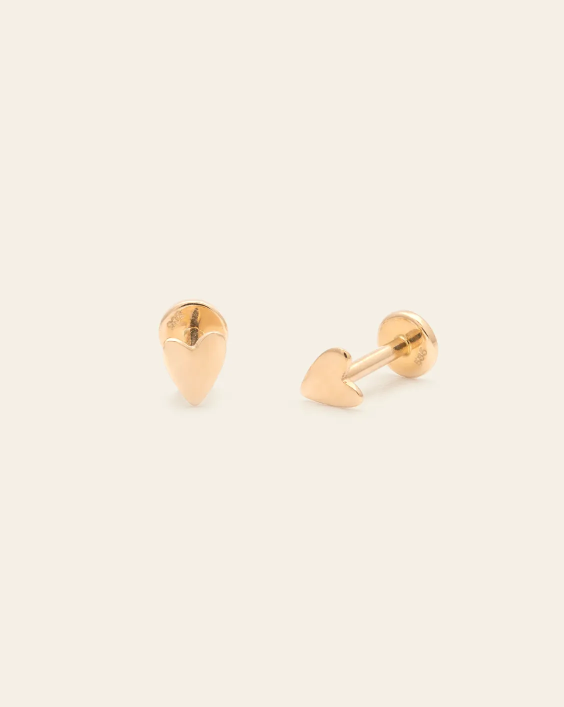 Heart Stud - 14k Solid Gold