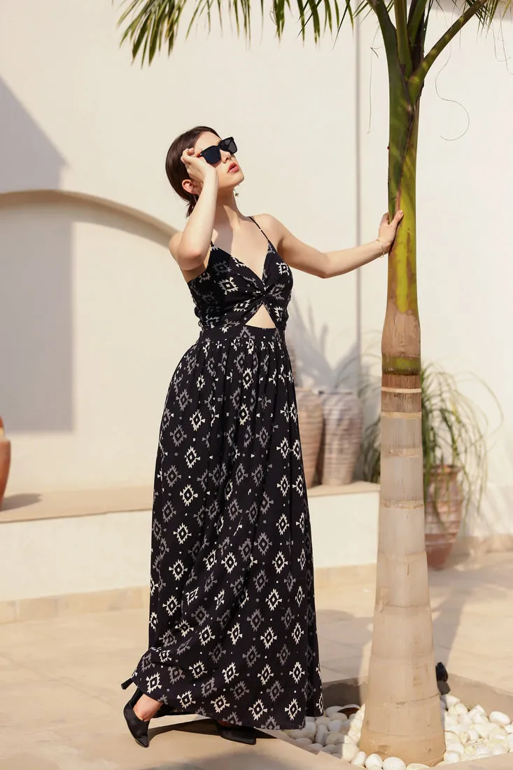 Heidi - Dark Moon Front Twist Maxi