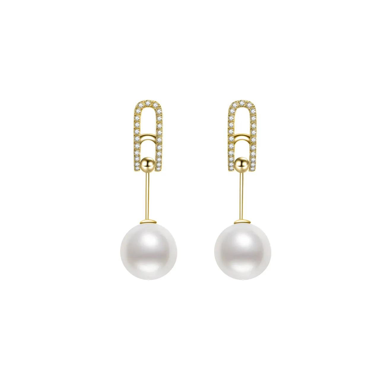 Interchangeable 18k Gold Pearl Earrings KE00041 | Possibilities