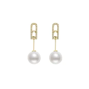 Interchangeable 18k Gold Pearl Earrings KE00041 | Possibilities