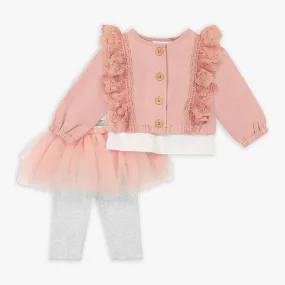 Jacket, Top & Tutu Legging Set