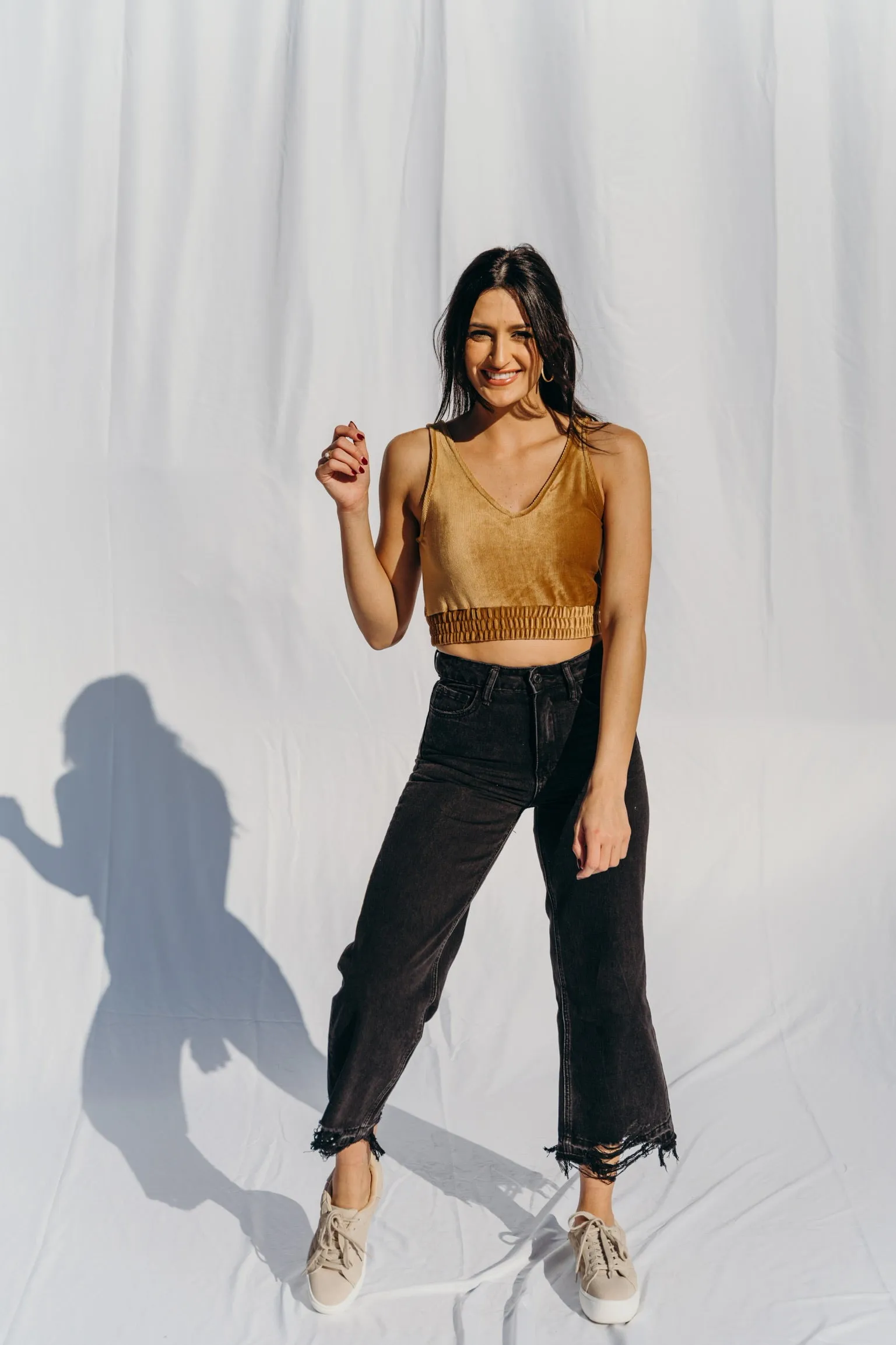 Jencie Velvet Crop Top