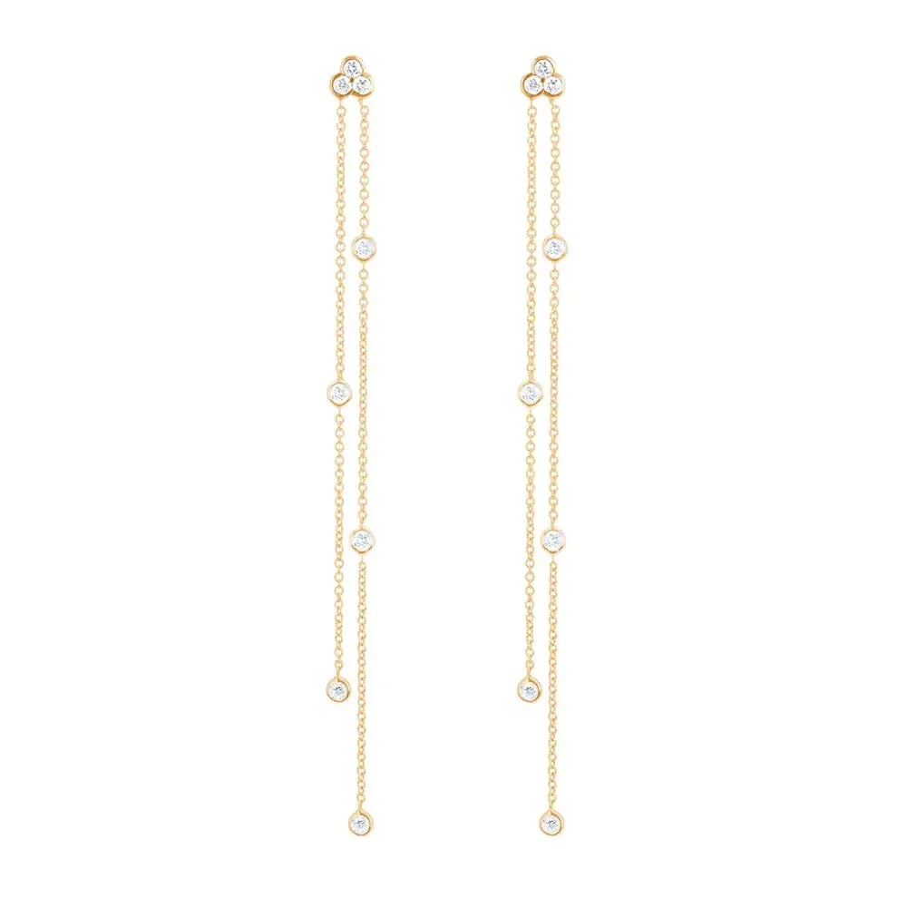 Jolie Bezel Drop Earrings