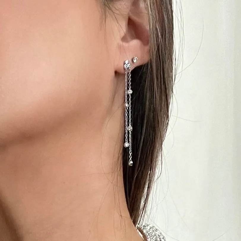 Jolie Bezel Drop Earrings