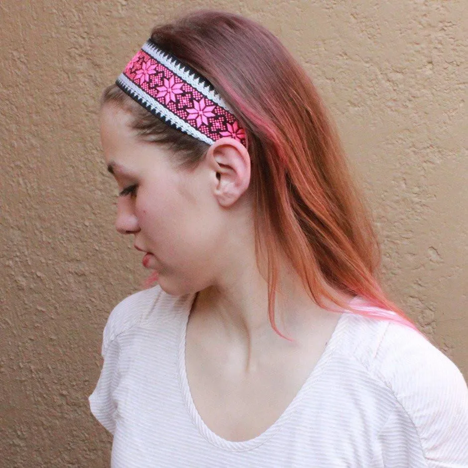 Joy, Bright Coral and Black Headband