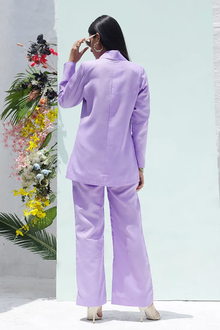 JULIA-Lavender open blazer (Final Sale)