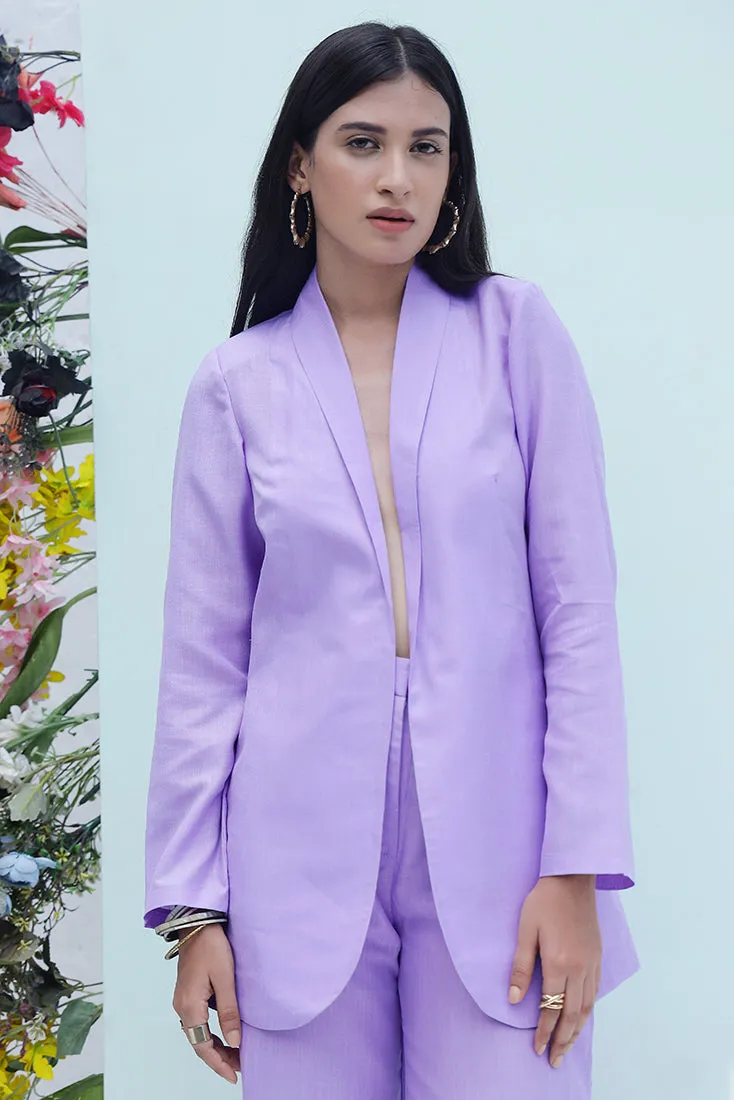 JULIA-Lavender open blazer (Final Sale)