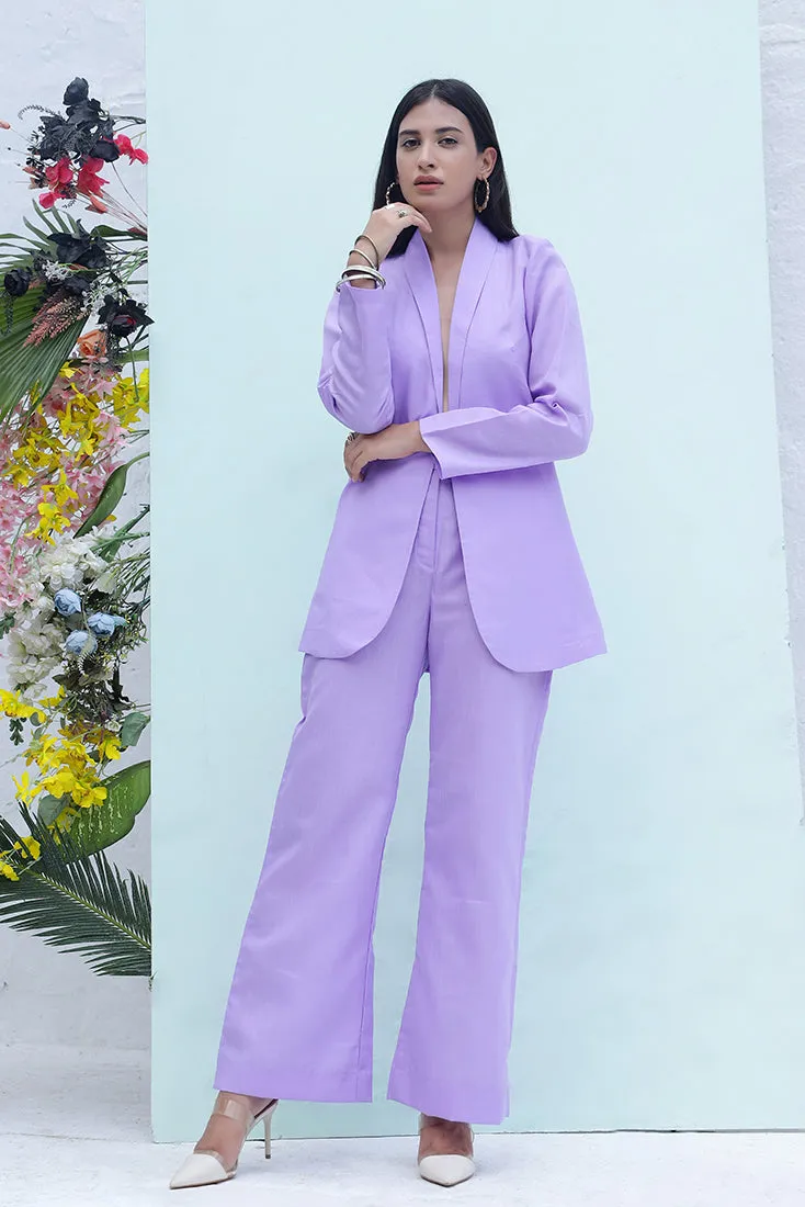 JULIA-Lavender open blazer (Final Sale)