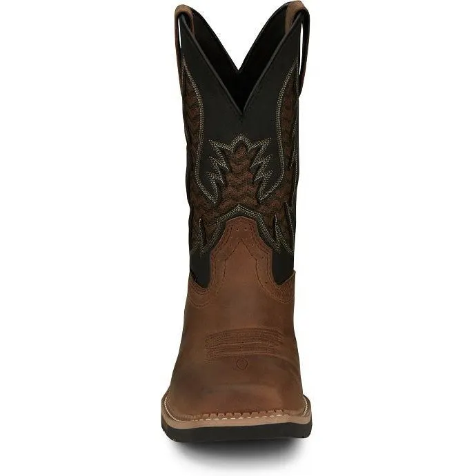 Justin Men's Bolt 11" Nano CT Western Work Boot -Brown- SE4113