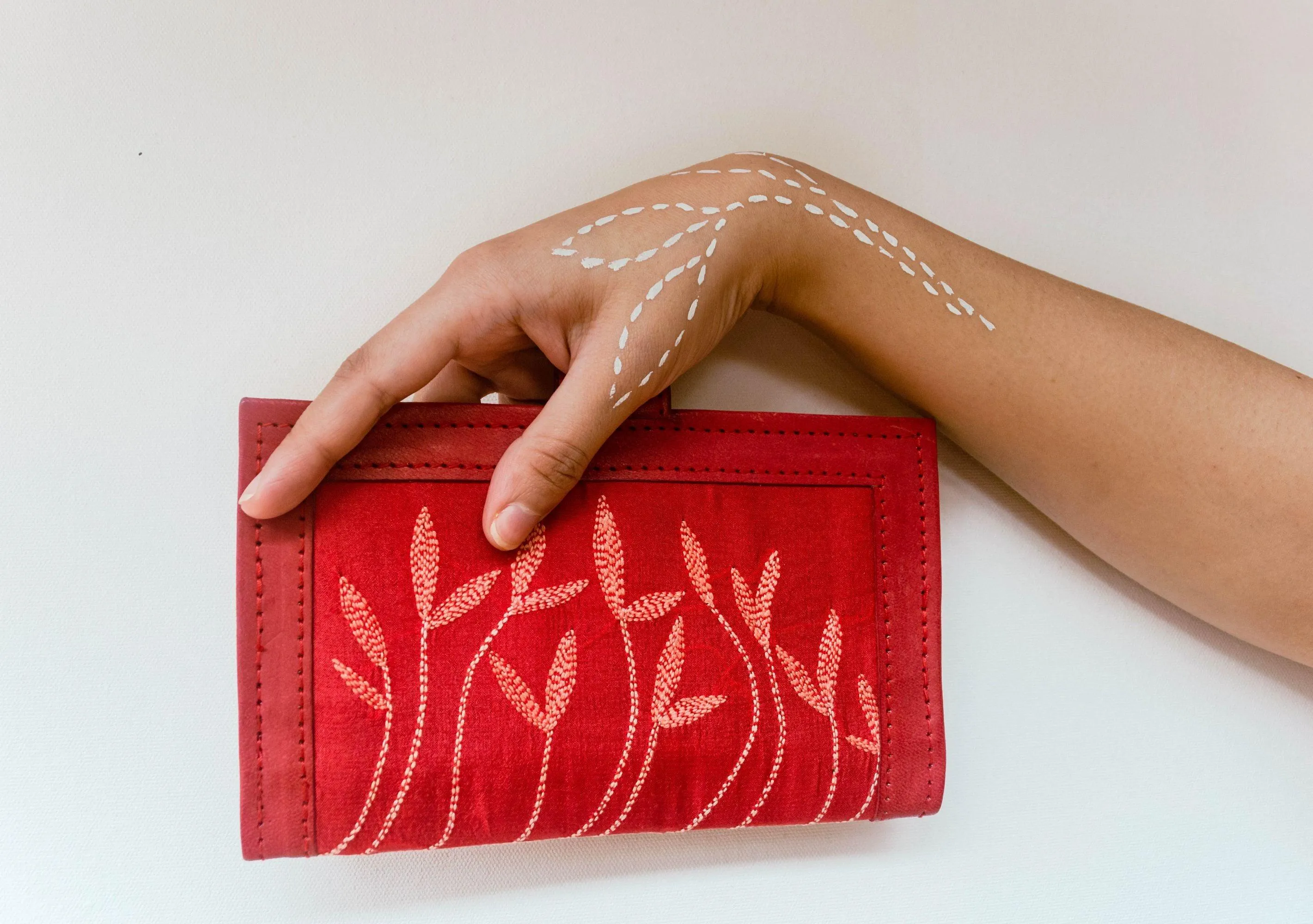 Kaisori Kantha wallet Tulip