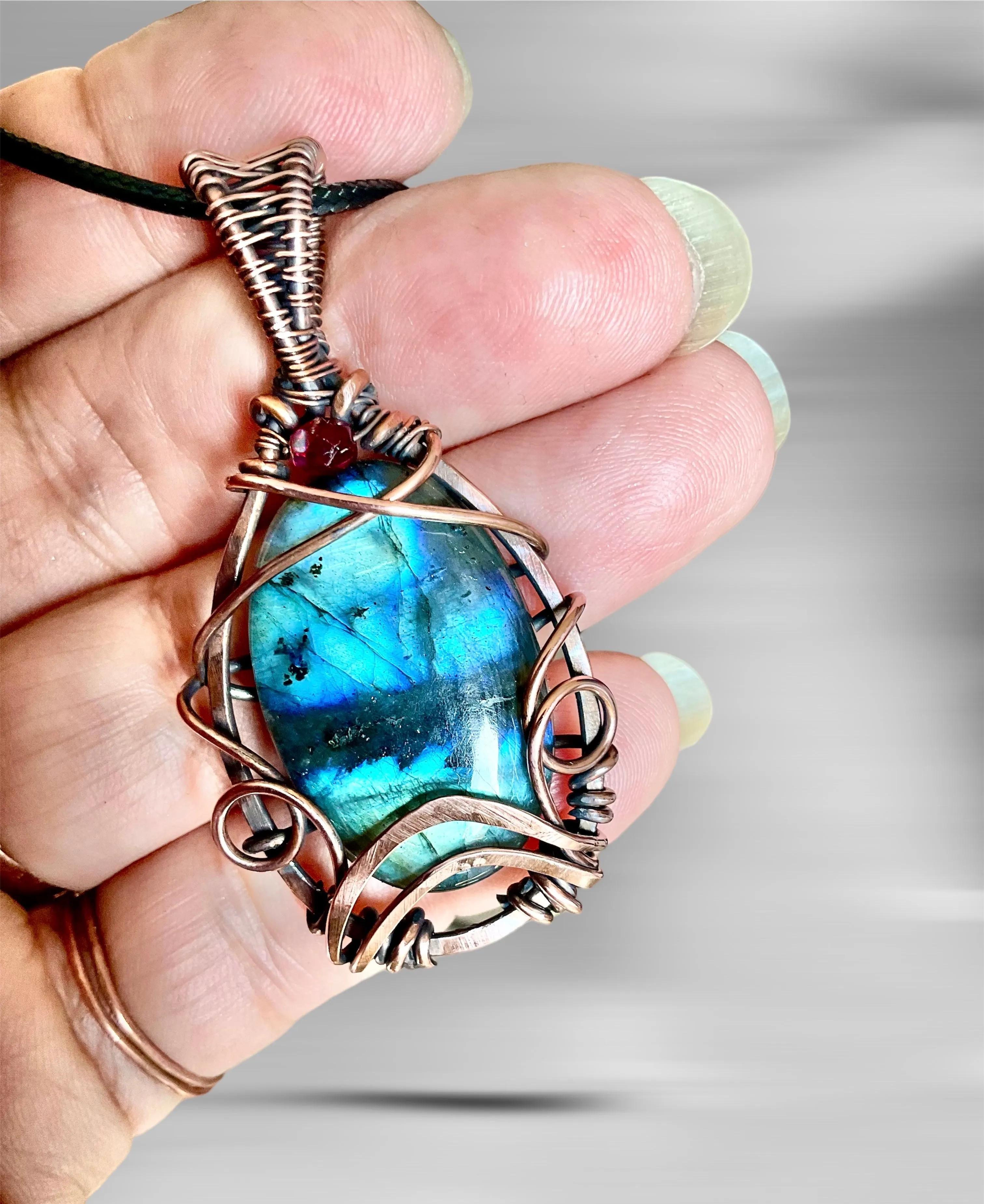 Labradorite Wire Wrapped Pendant