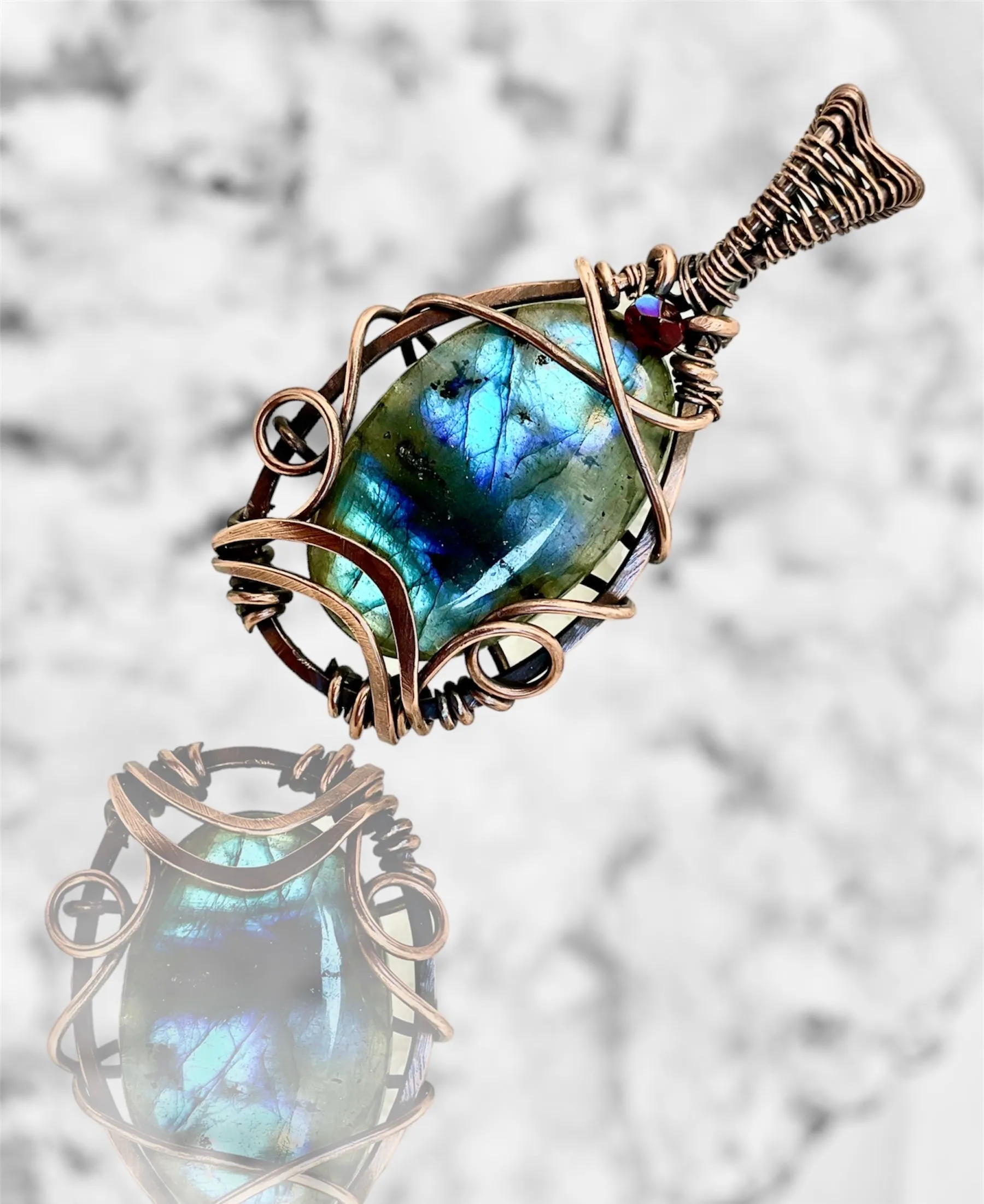 Labradorite Wire Wrapped Pendant