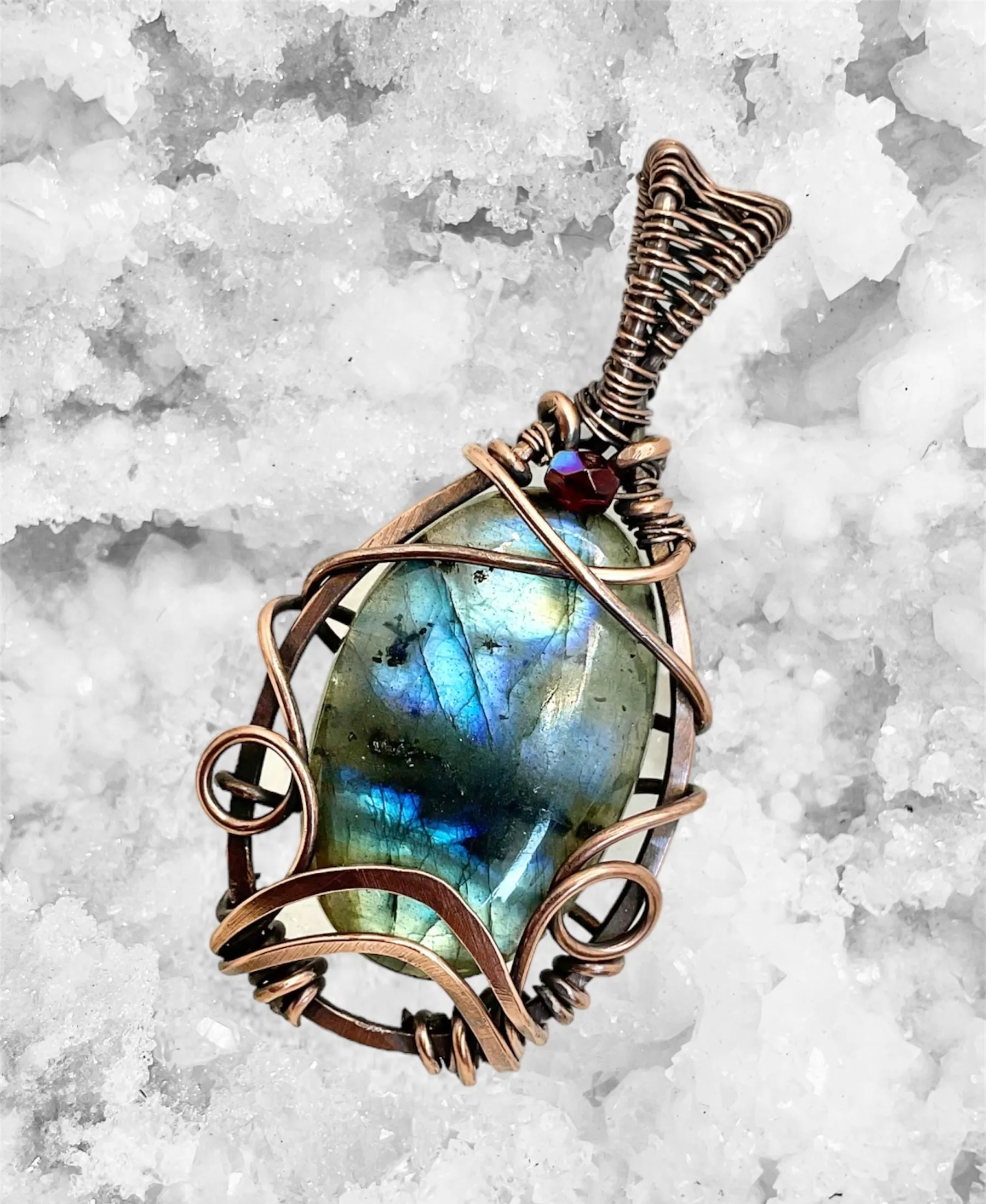 Labradorite Wire Wrapped Pendant