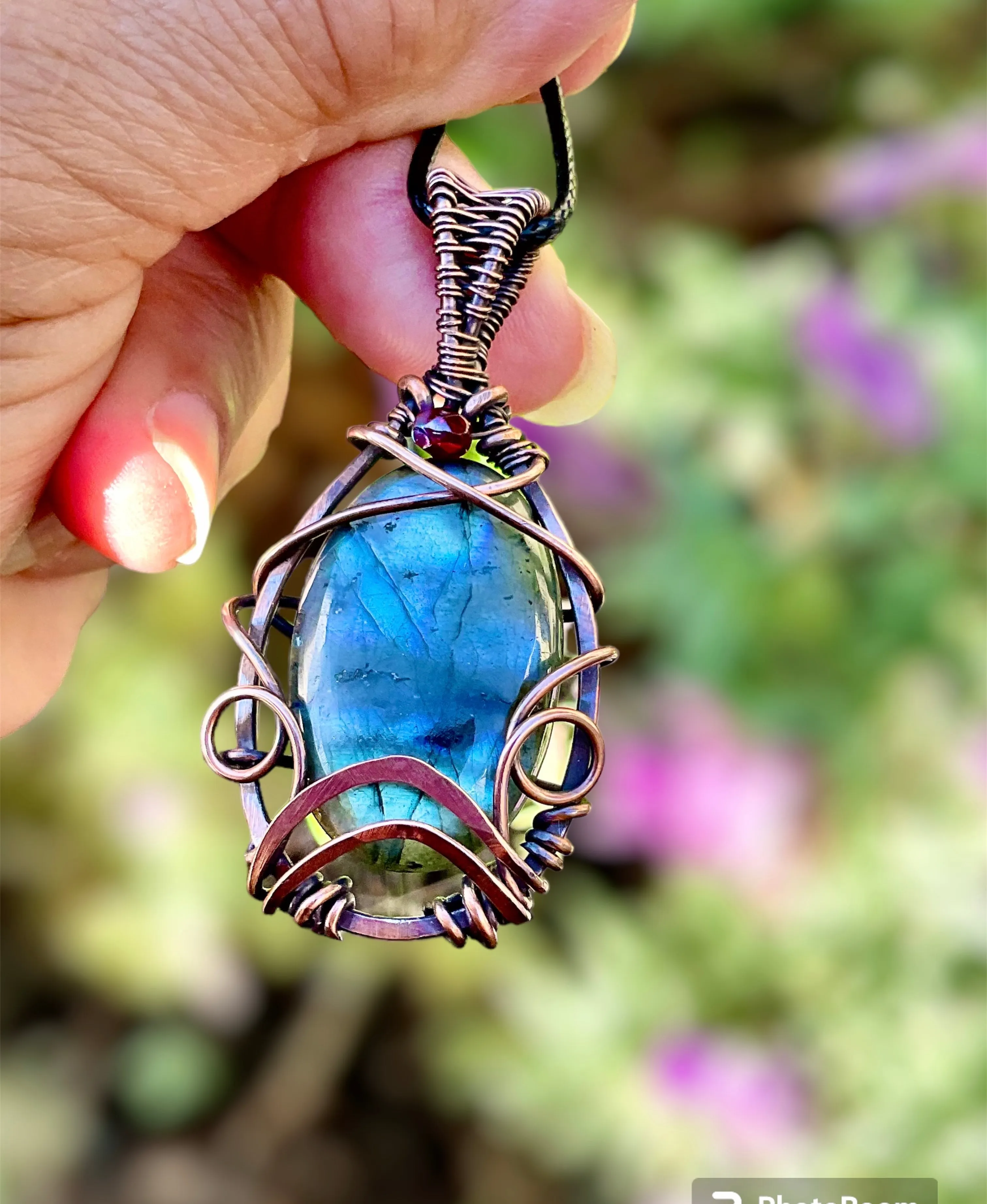 Labradorite Wire Wrapped Pendant