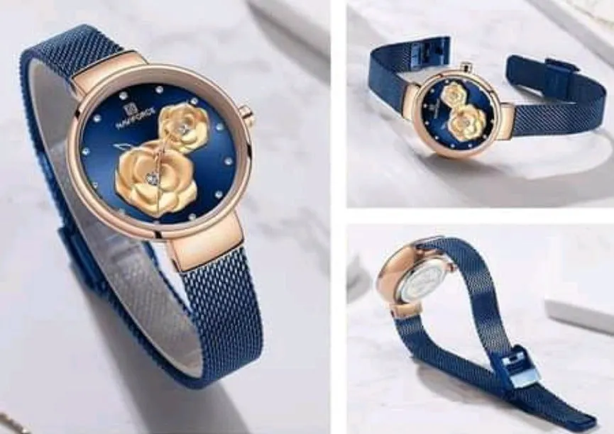 Ladies Stylish Metallic Bracelet Watch