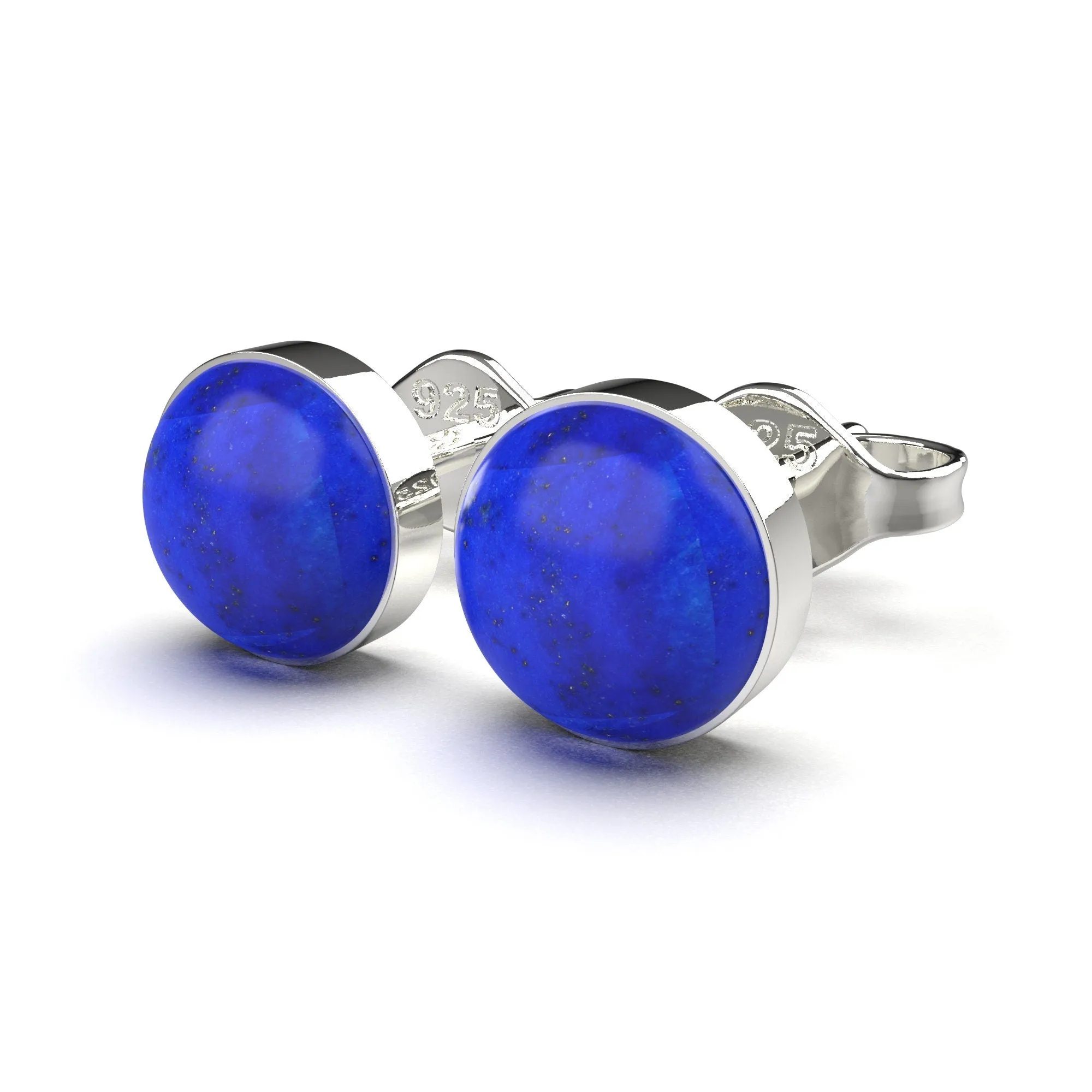 Lapis Lazuli Gemstone Stud Earrings