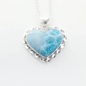 Larimar Heart Pendant Tate