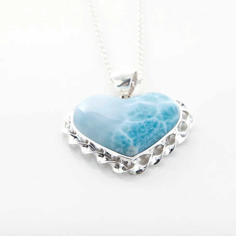 Larimar Heart Pendant Tate