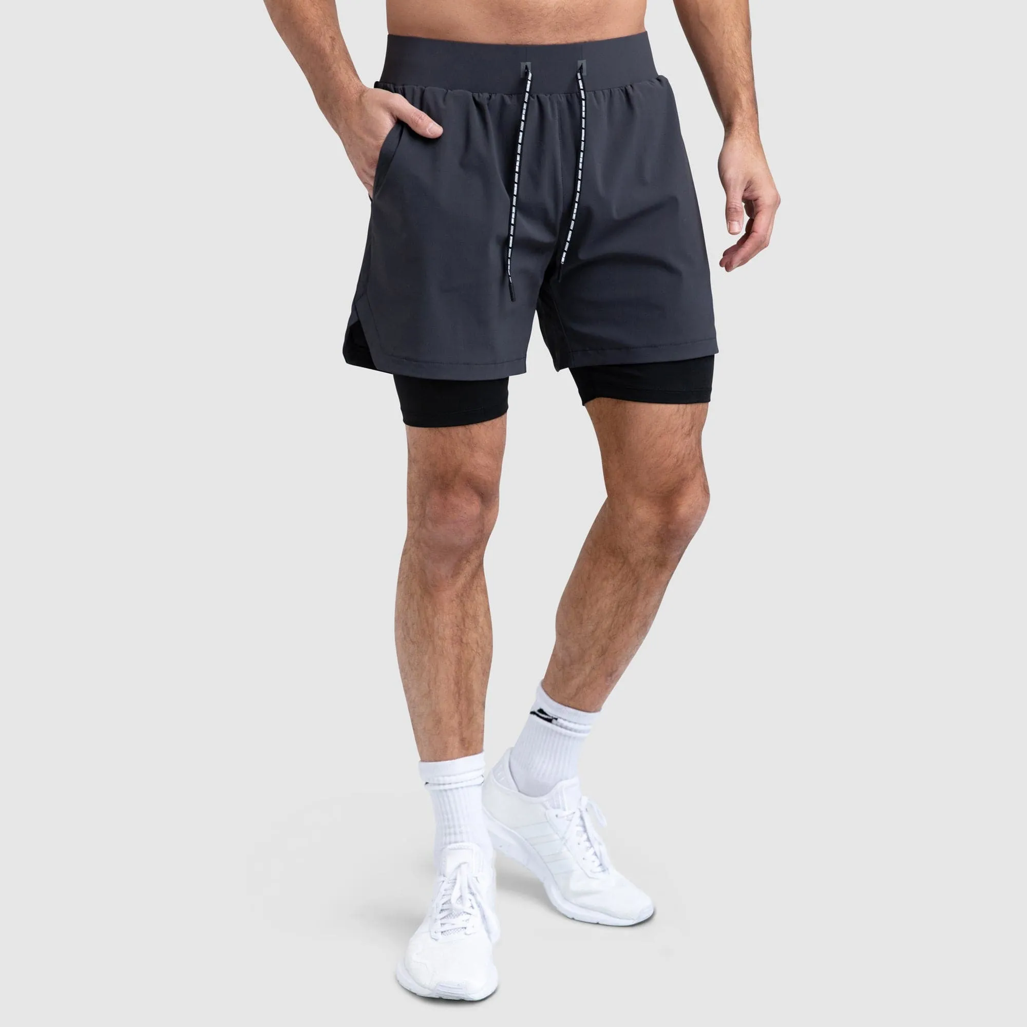 Level Up Shorts - Charcoal