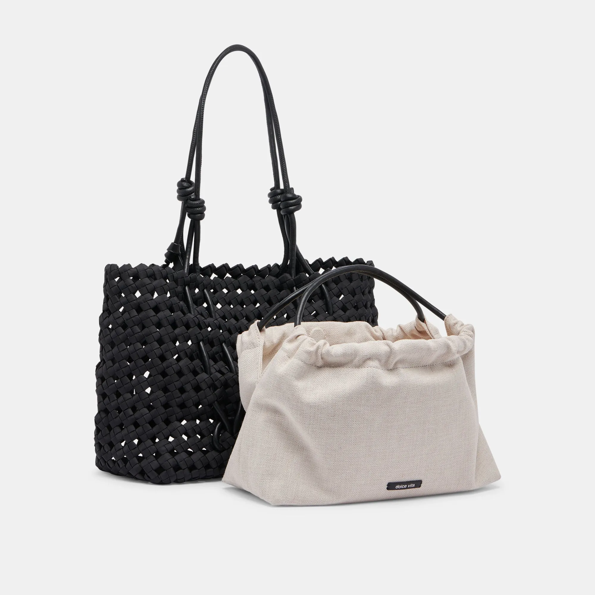 LOGAN TOTE BLACK WOVEN