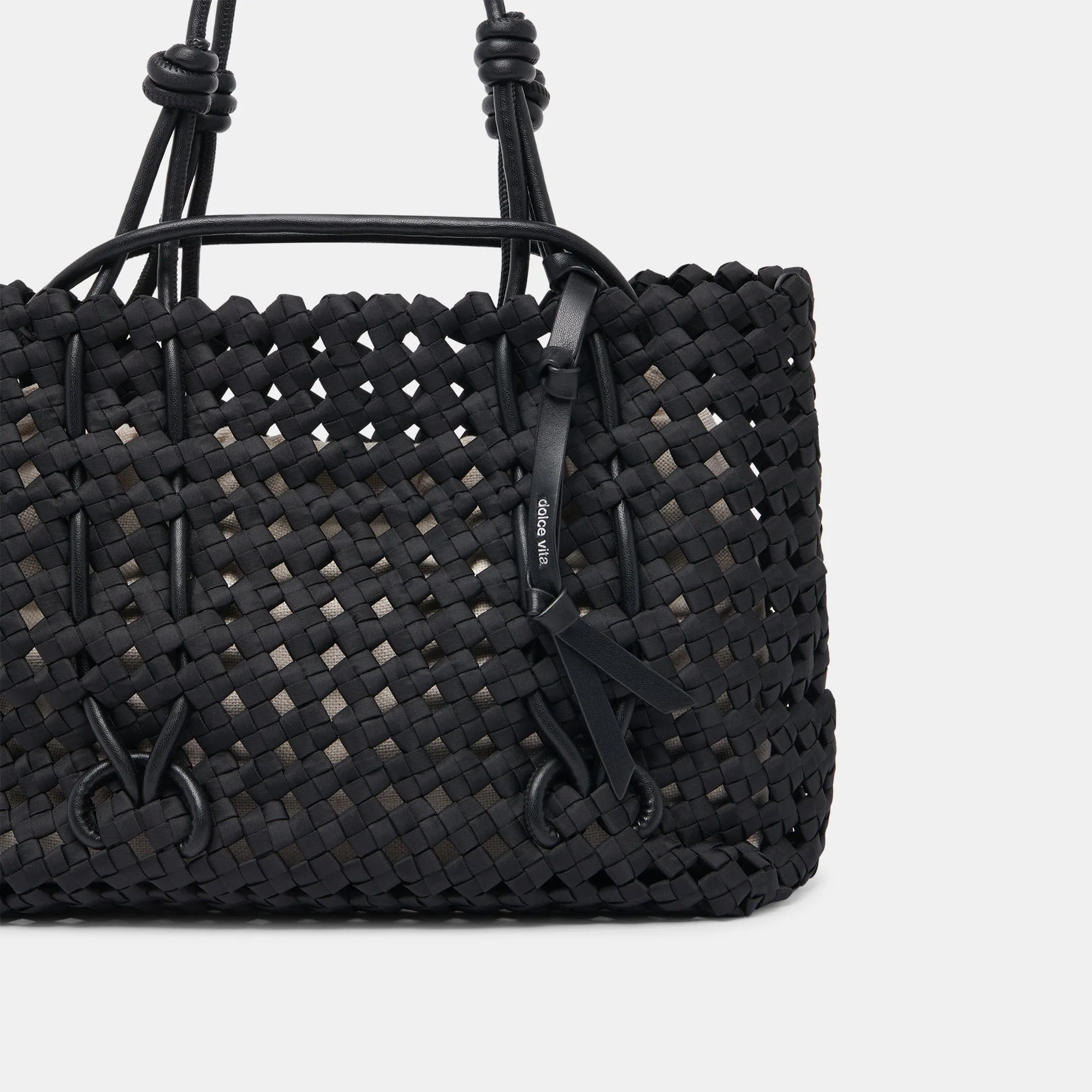 LOGAN TOTE BLACK WOVEN