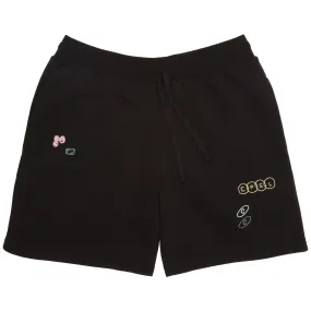 LOGO UNIVERSE SWEATSHORTS (Washed Black)