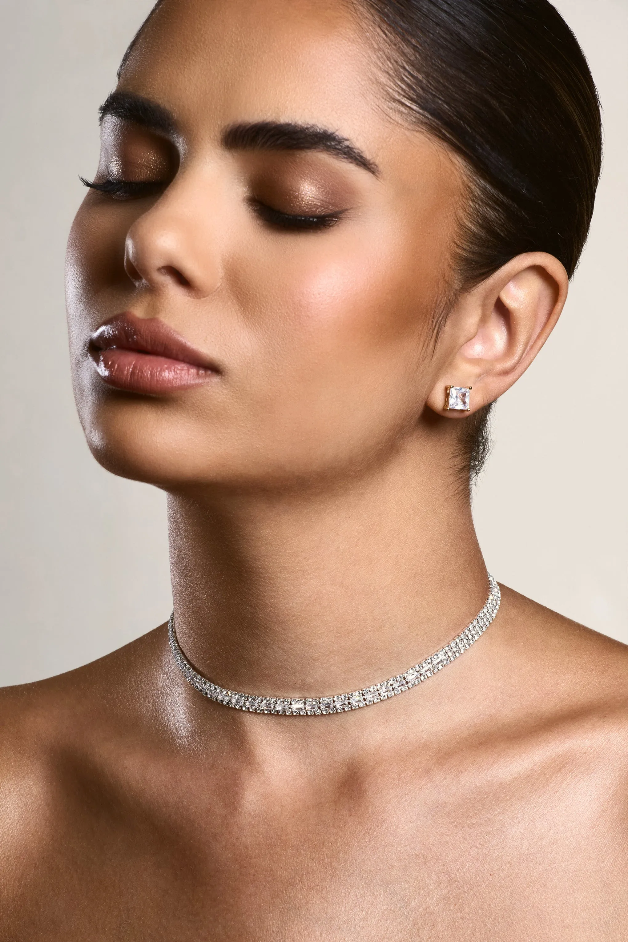 Lumina | Silver Diamante Necklace