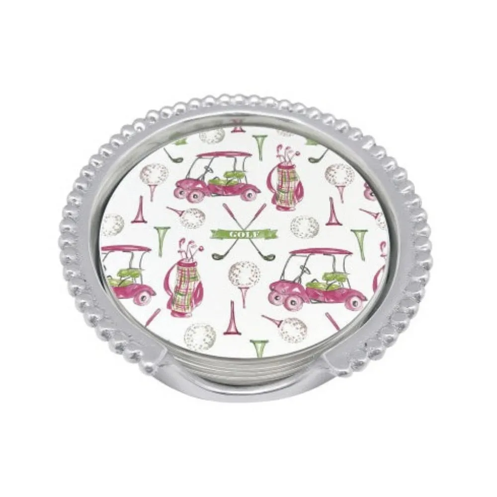 Mariposa Ladies' Golf Beaded Coaster Set