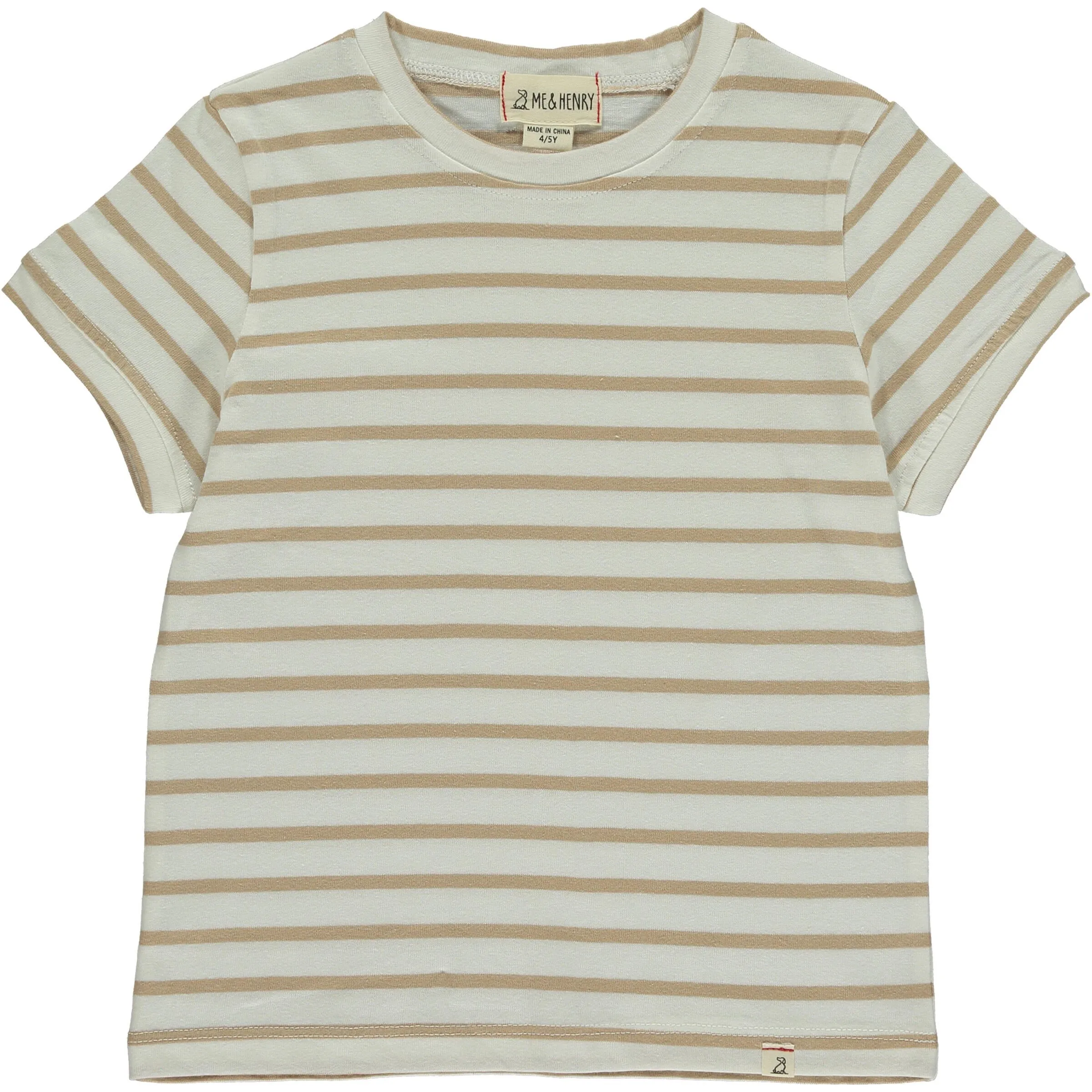 Me & Henry - Beige & White Stripe Camber Tee