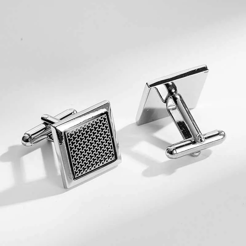 Men's Business Banquet Classic Checkerboard French Swank Cufflinks