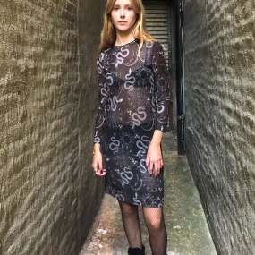 Mesh Print Dress