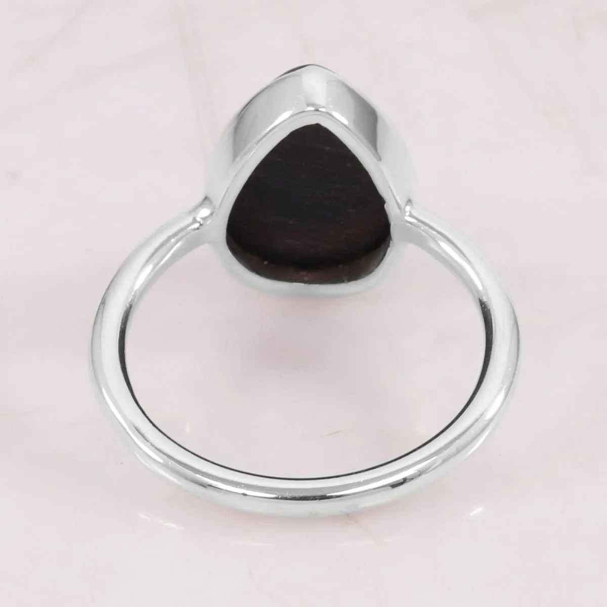 Natural Black Onyx Ring 925 Sterling Silver Ring, Stacking Ring, 925 Silver Solitaire Ring, Black Onyx Ring