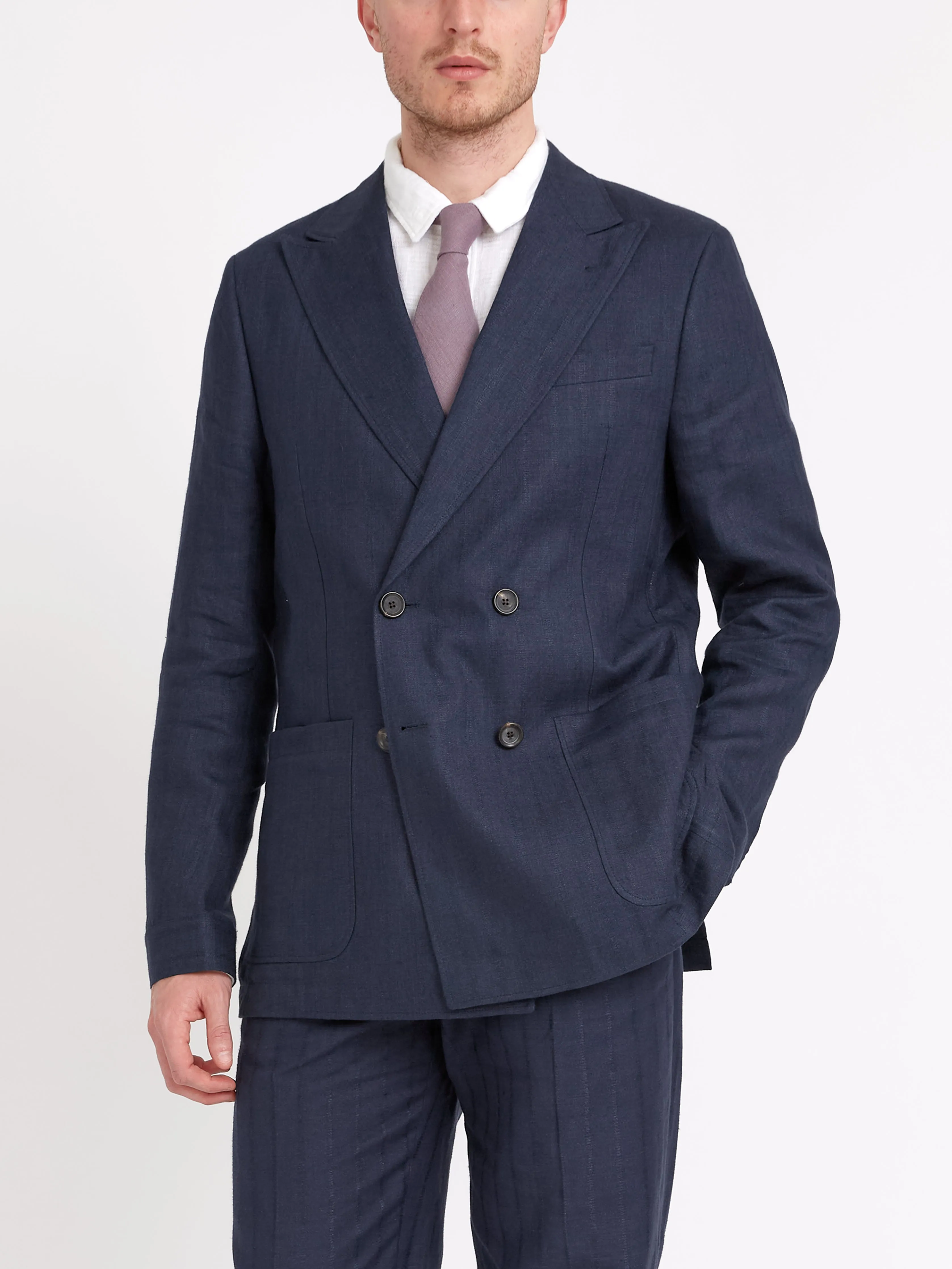 Navy Dillard Double-Breasted Suit