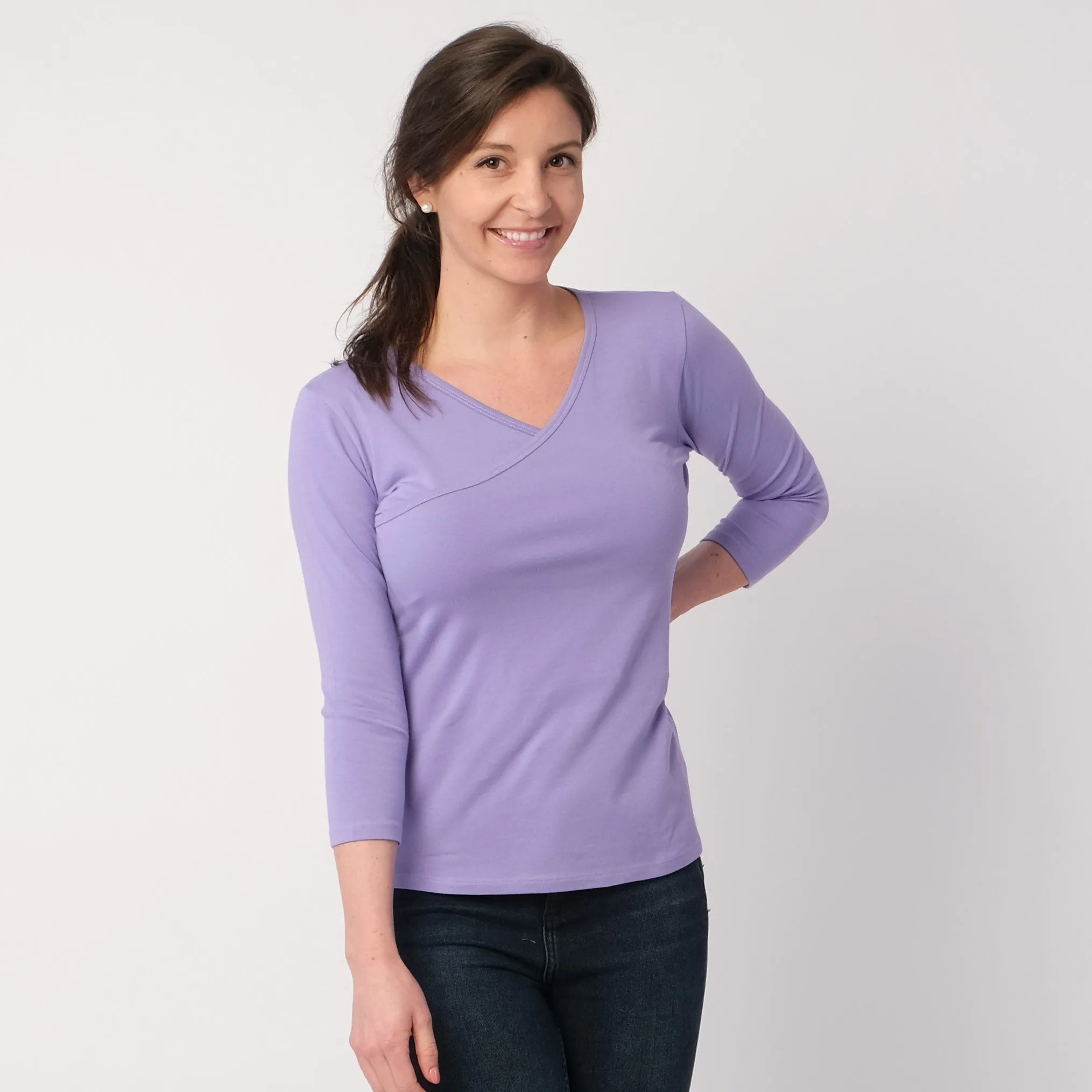 Necessitees t-shirt, wrap 3/4-sleeve (3 colors)