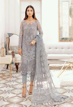 Net with Heavy Embroidery Work Unstitched Party Wear Pakistani Suits