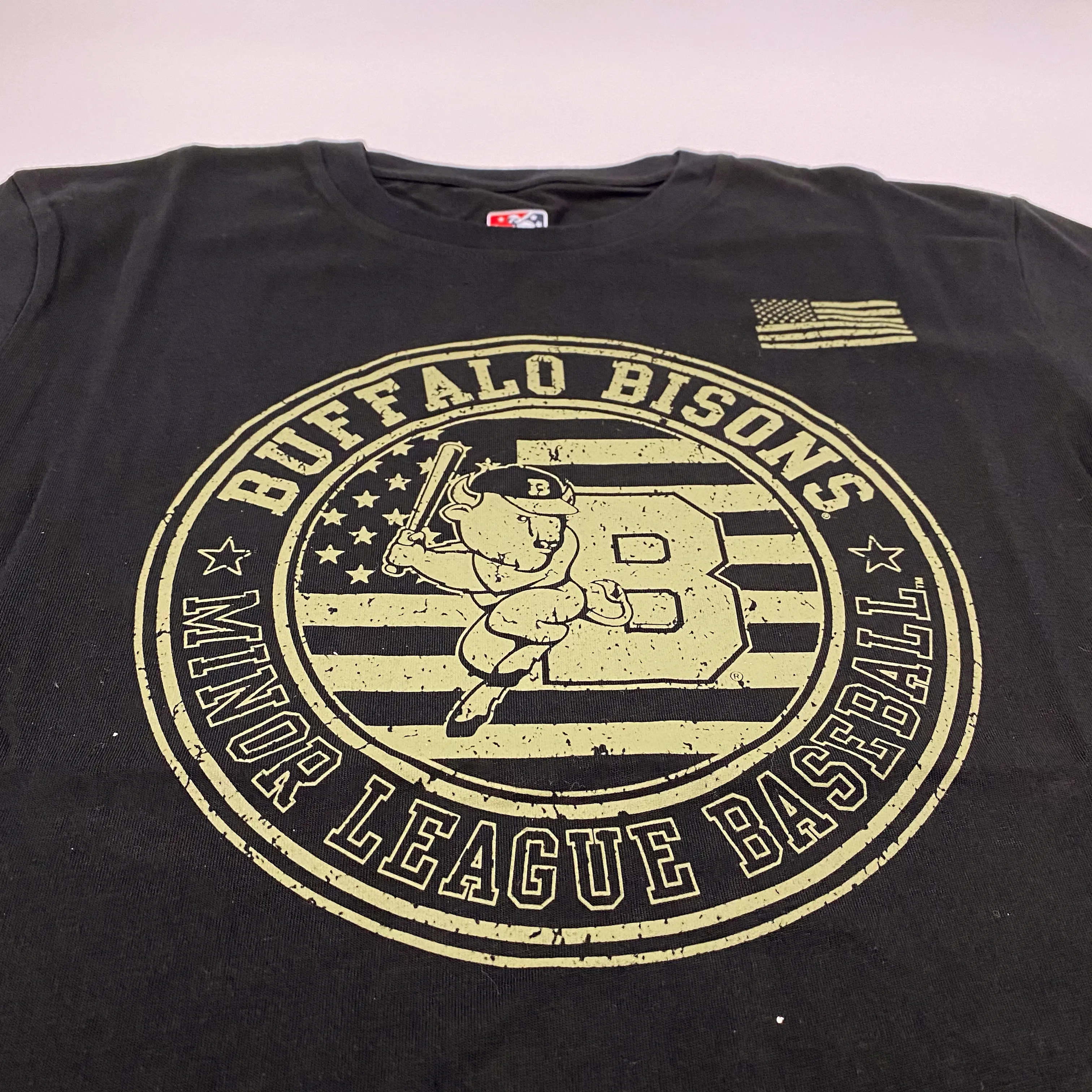 New Era Buffalo Bisons Armed Forces Black Short Sleeve Shirt